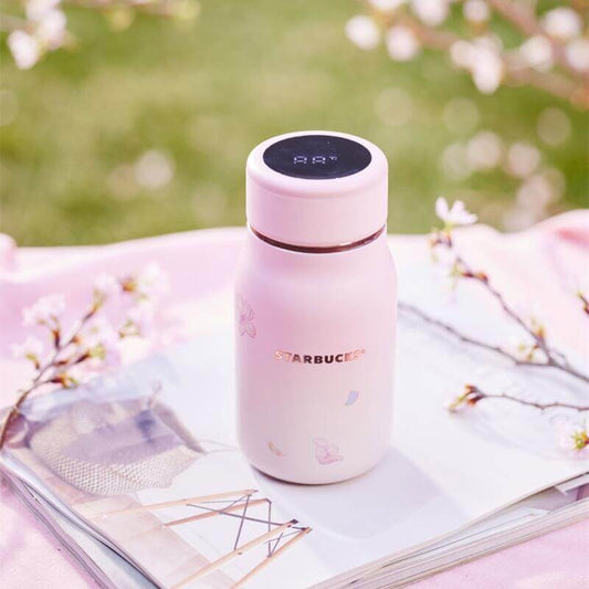 Starbucks China 2024 spring walk series temperature display Sakura pink stainless steel cup 370ml - cannot ship to AK HI