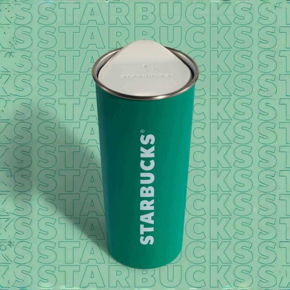 Starbucks China 2024 Coffee grounds and Lively green stainless steel cup 591ml