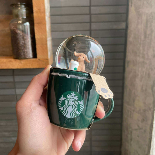 Starbucks China 2024 Coffee grounds and Lively green series dog crystal ball cup 89ml