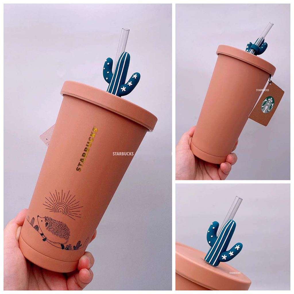 Starbucks 2021 Cactus stainless steel straw cup 532ml