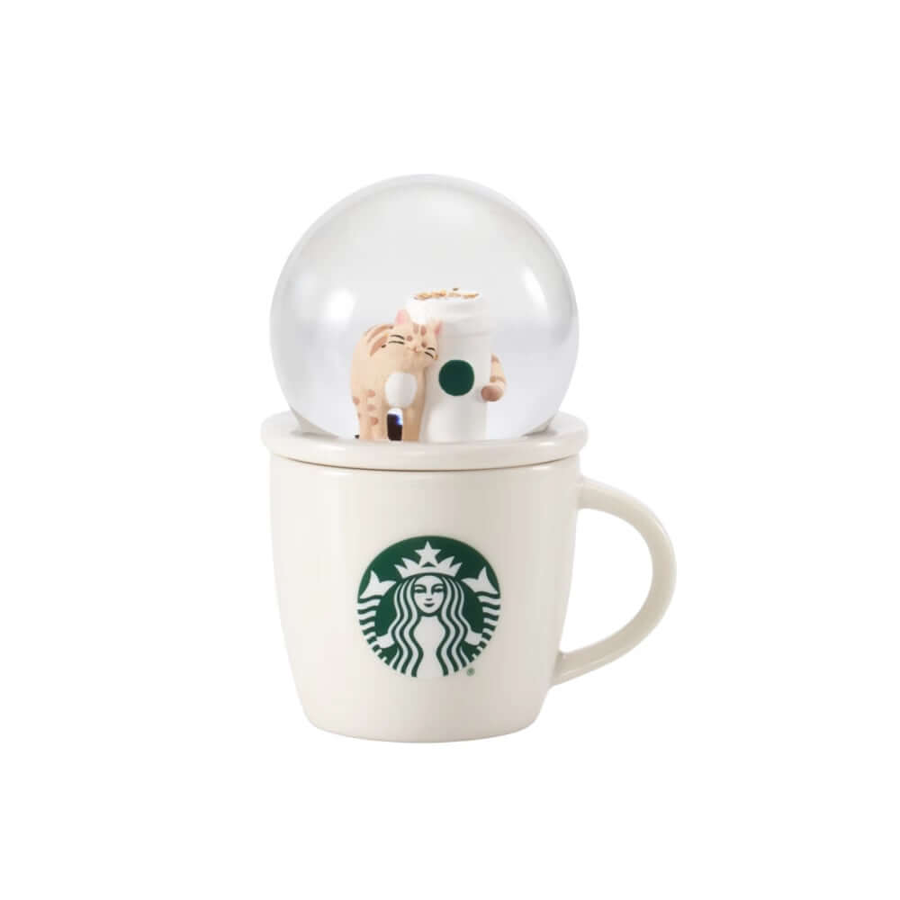 Starbucks China 2024 Coffee grounds and Lively green series cat crystal ball cup 89ml