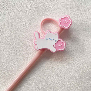 Not Starbucks product, Pink Little Flower Rabbit Topper, ONLY topper  ,DONOT include Straw , DONOT sell alone 23#