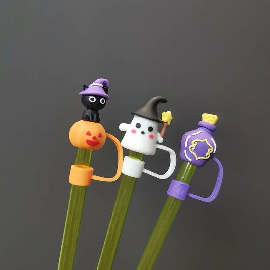 Topper fit for Stanley Cup- Purple Magic Jar and White Ghost and Pumpkin cat a set