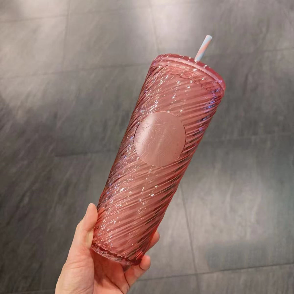 Starbucks Taiwan 2024 Alpaca series wave pink straw cup 24oz