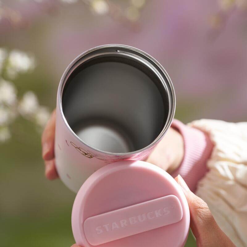 Starbucks China 2024 spring walk series Sakura Magnetic lid stainless steel cup 475ml 16oz