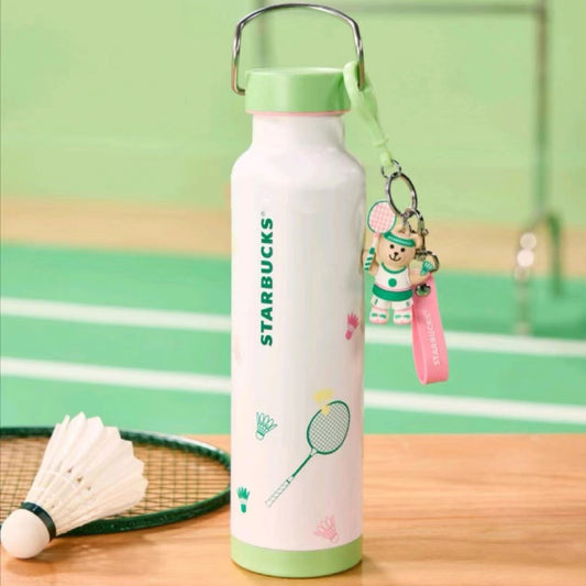 Starbucks China 2024 Badminton Series Stainless steel cup 680ml coming with Keychain