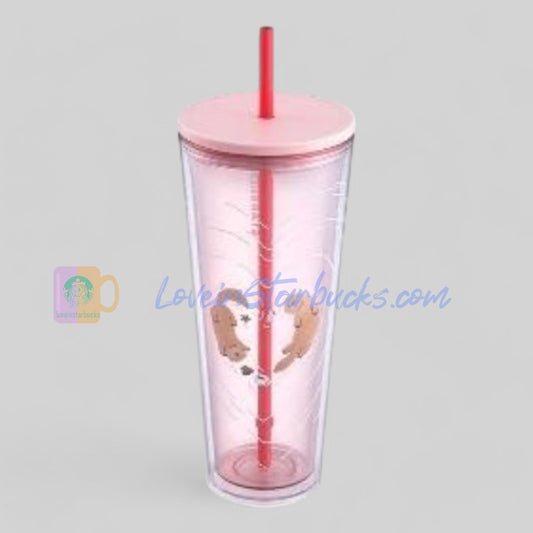 Starbucks Taiwan 2025 Valentine's Day Plastic straw cup 710ml