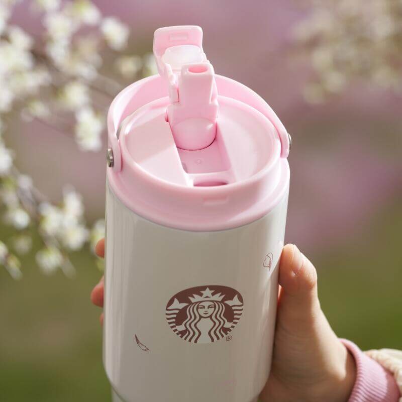 Starbucks China 2024 spring walk series Sakura stainless steel cup 820ml