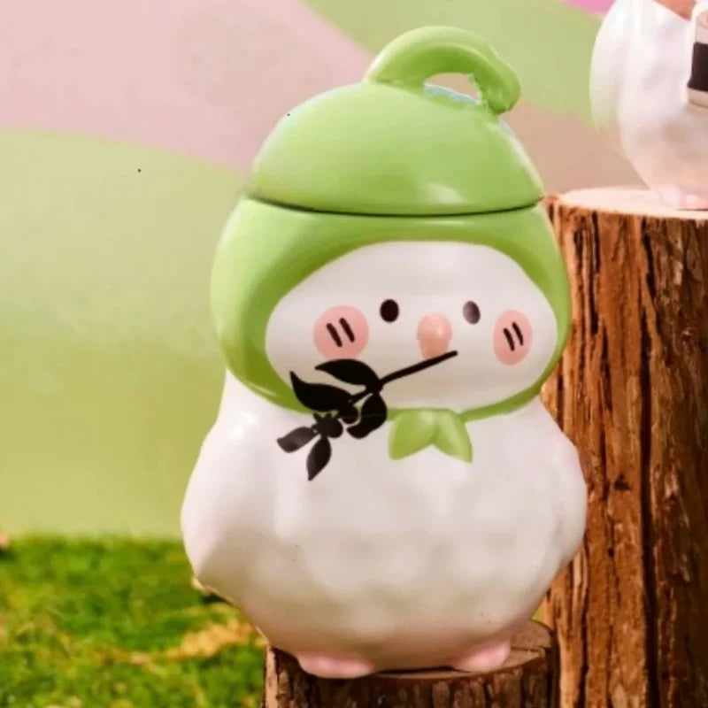 Starbucks China 2025 Autumn Wild Series 390ml Parrot Warm Mug Green Hat