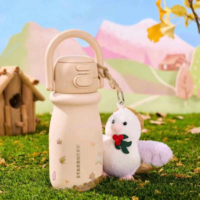 Starbucks China 2025 Autumn Wild Series 520ml Double Drinking Port Stainless Steel Cup with Hanging Decoration