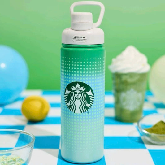 Starbucks China 2025 Summer Frappuccino Party Series Luminous Stainless Steel Handle  Cup 620ml 21.82oz