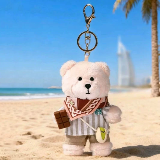 Starbucks China 2025 Chocolate Bear Bearista Pendant keychain