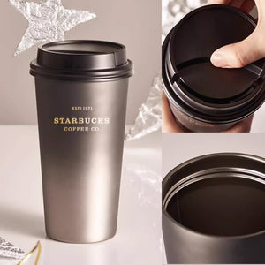 Starbucks Tumblers China 2023 online Coffee Treasure series Flowing gold stainless steel tabletop cup 430ml