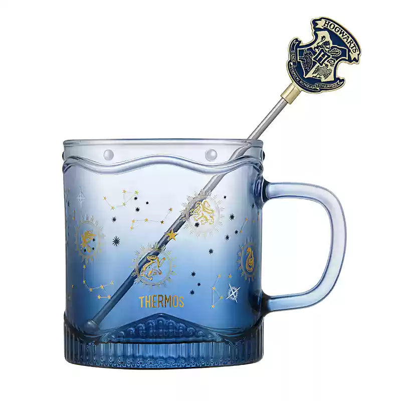 Thermos and Harry Potter collaboration 2024 Summer blue handle glass 490ml