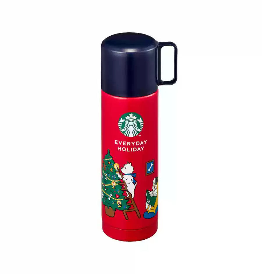 Starbucks Korea 2024 Christmas Season1 red Stainless steel cup 500ml