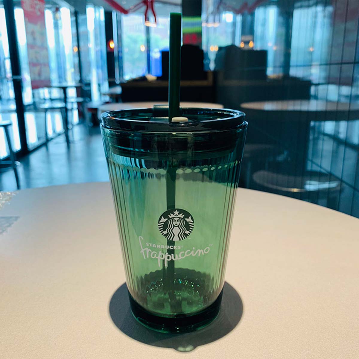 Starbucks China Enjoy Frappuccino Glass Straw Cup