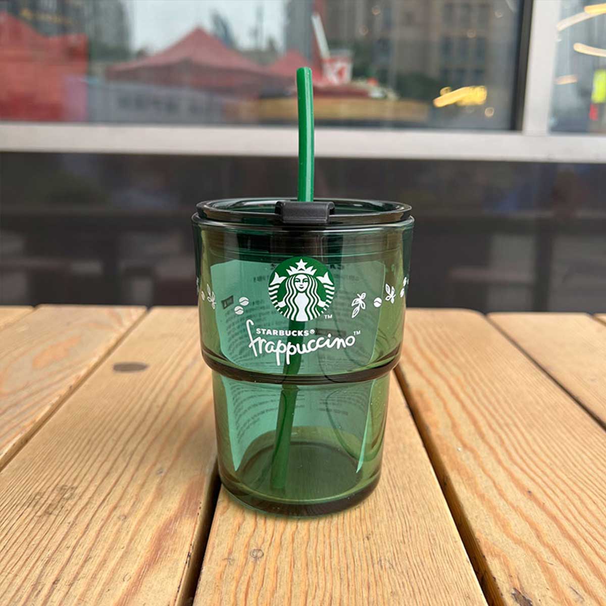 Starbucks China Enjoy Frappuccino Glass Straw Cup