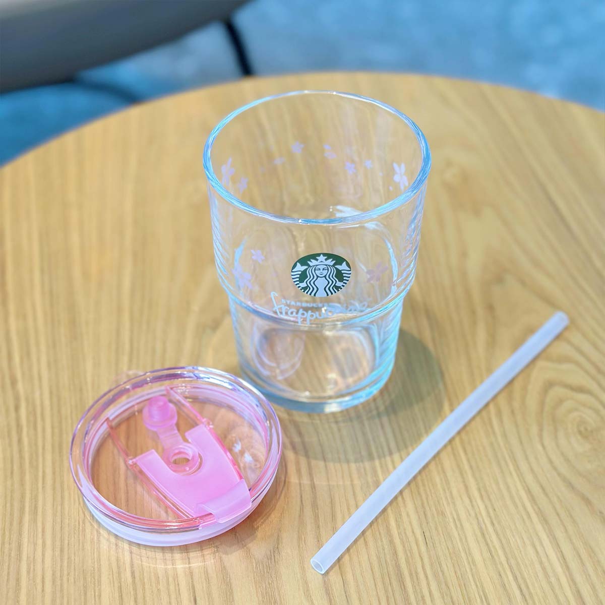 Starbucks China Enjoy Frappuccino Glass Straw Cup