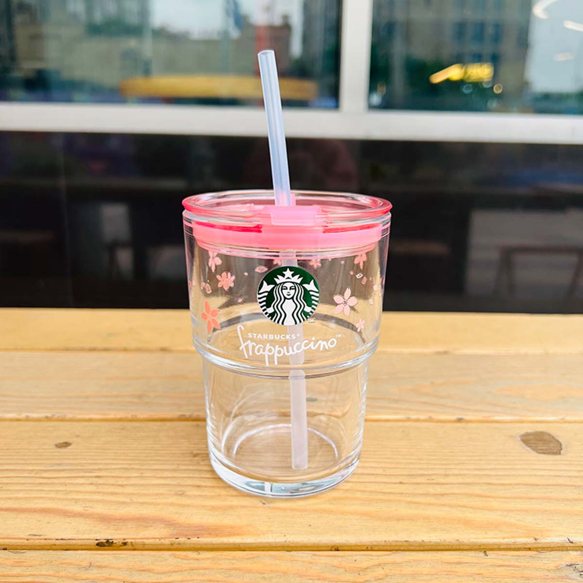 Starbucks China Enjoy Frappuccino Glass Straw Cup