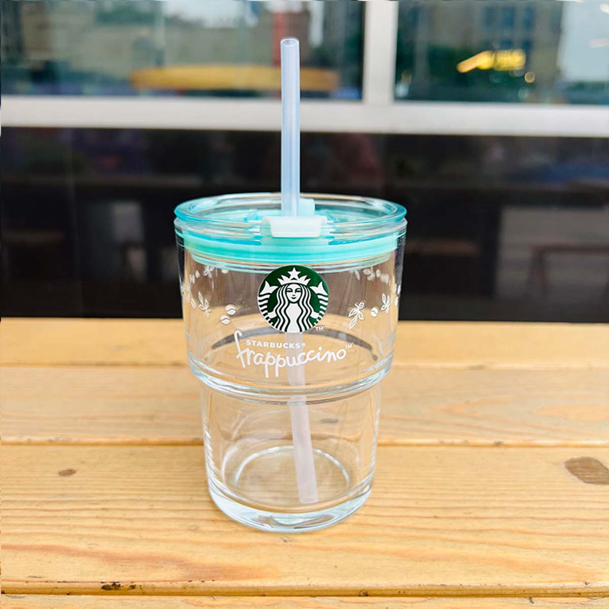 Starbucks China Enjoy Frappuccino Glass Straw Cup