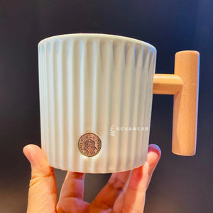2023 China Starbucks Fresh Mint Green Gradient striped mug 375ml