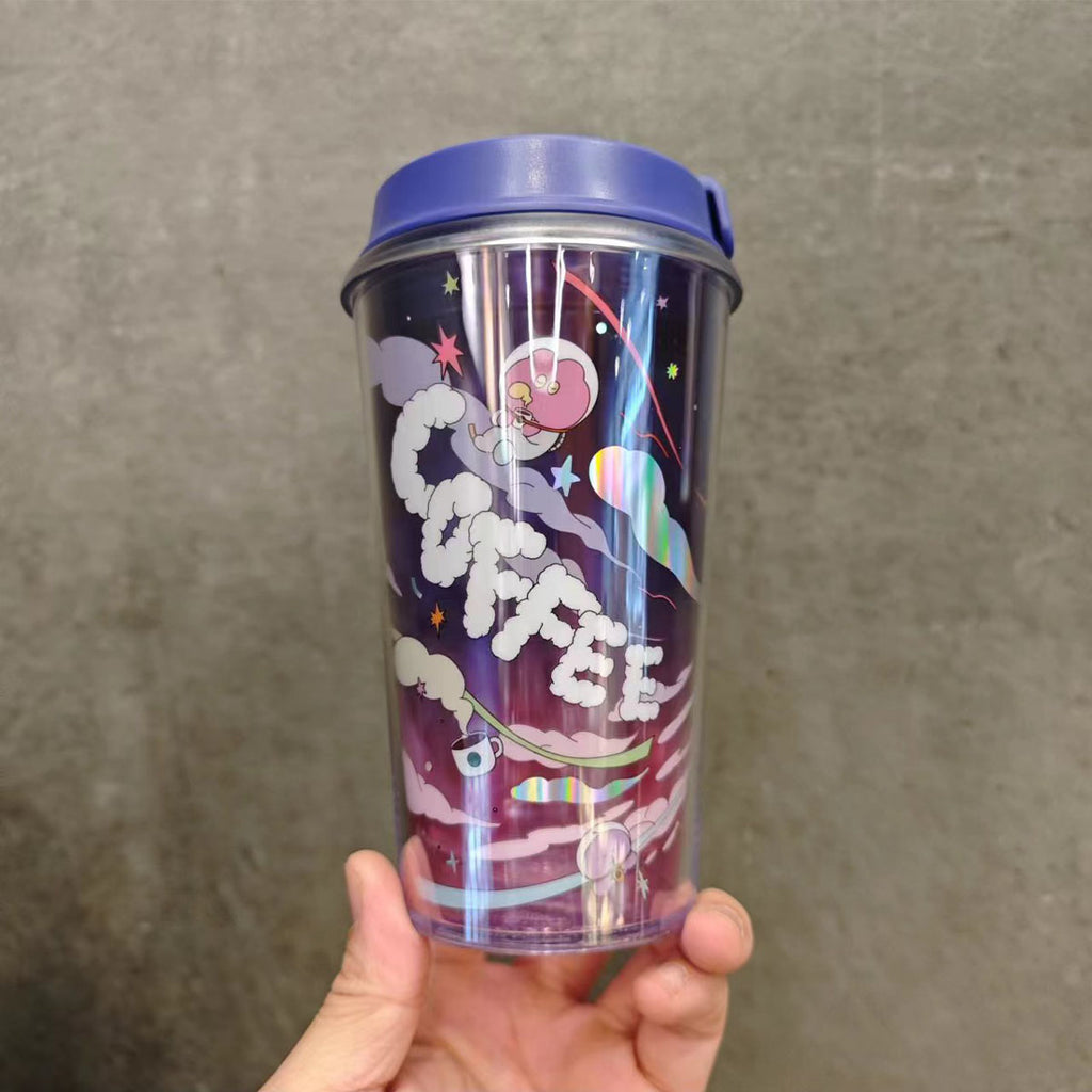 Starbucks HongKong Taiwan Outer Space and Whales series plastic cup 473ml
