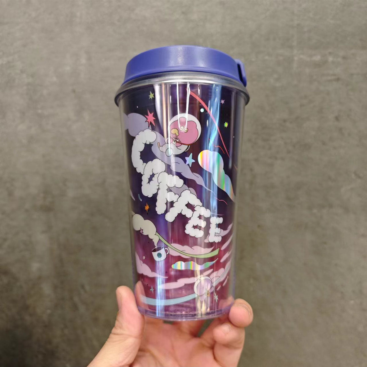 Starbucks HongKong Taiwan Outer Space and Whales series plastic cup 47