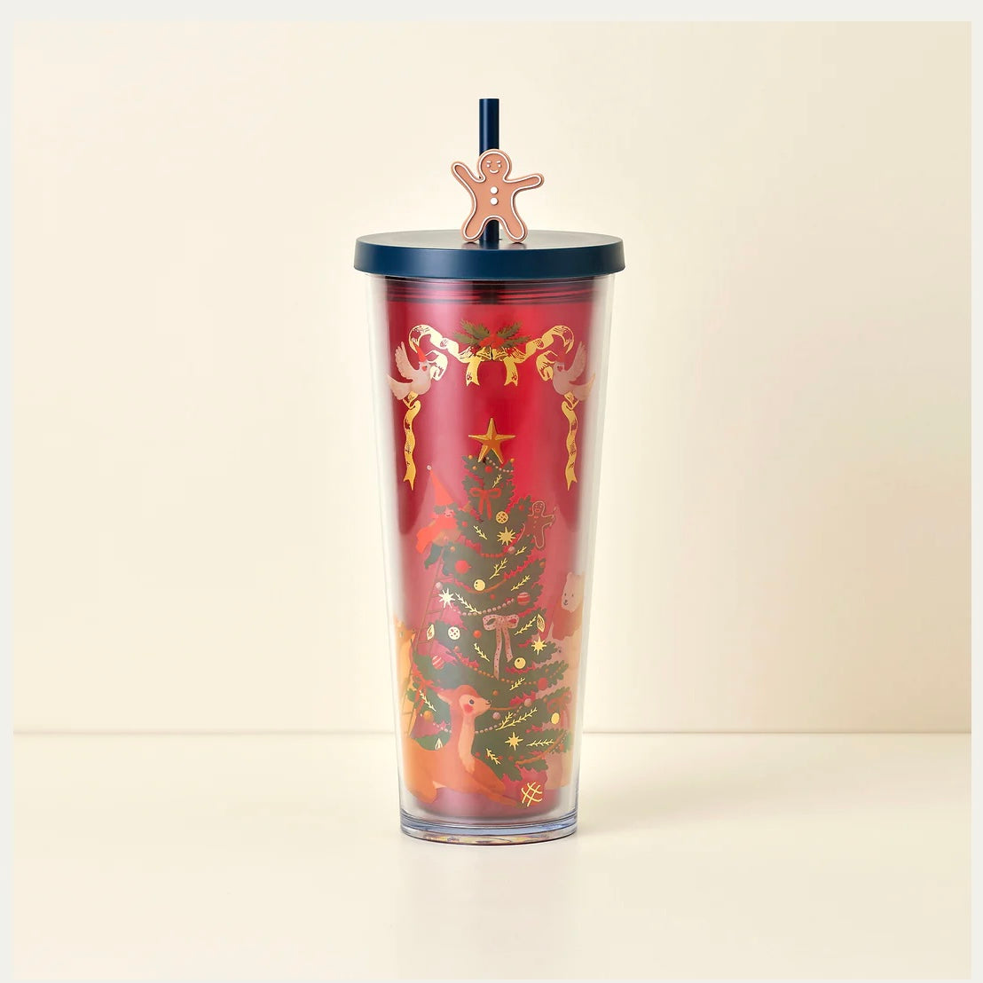 Starbucks Hong Kong Christmas tree Straw Cup 24oz