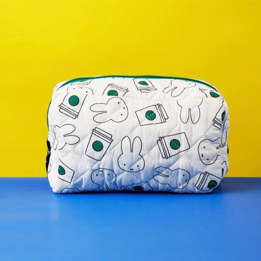 Starbucks and Miffy 2024 collaboration makeup bag