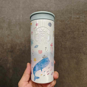 Starbucks HongKong Taiwan Outer Space and Whales series Stainless steel tumbler355ml