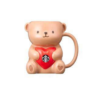 Starbucks Korea 2024 Valentine's Day bear heart mug