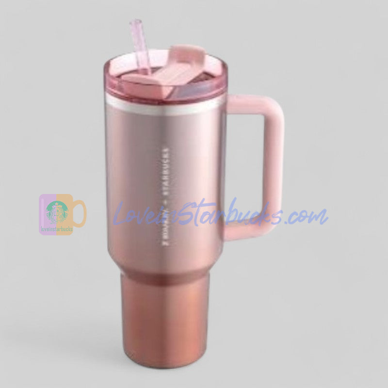 pre-order Starbucks Taiwan 2025 Valentine's Day Stanley rose gold Stainless steel cup 40oz