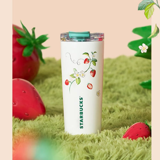 Starbucks China 2024 Strawberry Bunny Paradise series Stainless steel cup 688ml