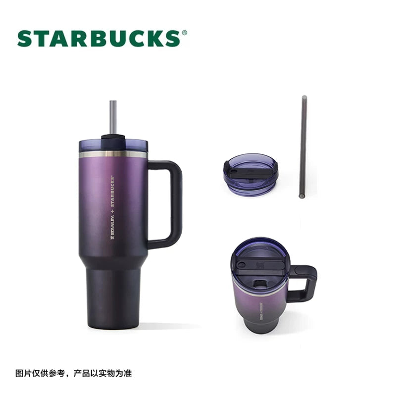 Starbucks China 2025 Halloween Dark Night Series Collection Stanley black purple ombré stainless steel cup 40oz