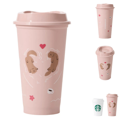 2PCS X Starbucks China 2025 Valentine's Day reusable Tumbler 473ml