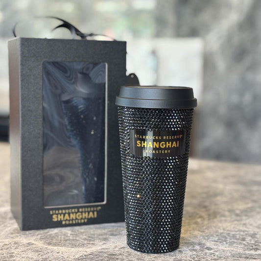 Starbucks China Shanghai Roastery Limited Edition Black Rhinestone cup - read details