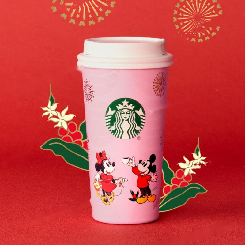 Starbucks China  and Disney co-branded Mickey Mouse Celebration Series Pink stainless steel cup 430ml