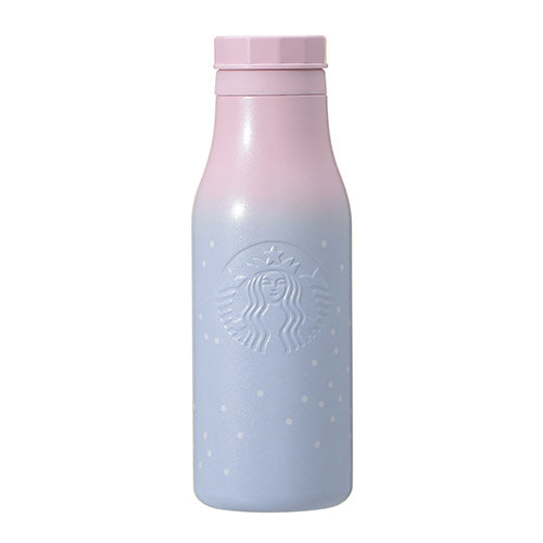 Starbucks Japan 2024 Shining Winter Stainless steel logo bottle gradient blue pink 473ml