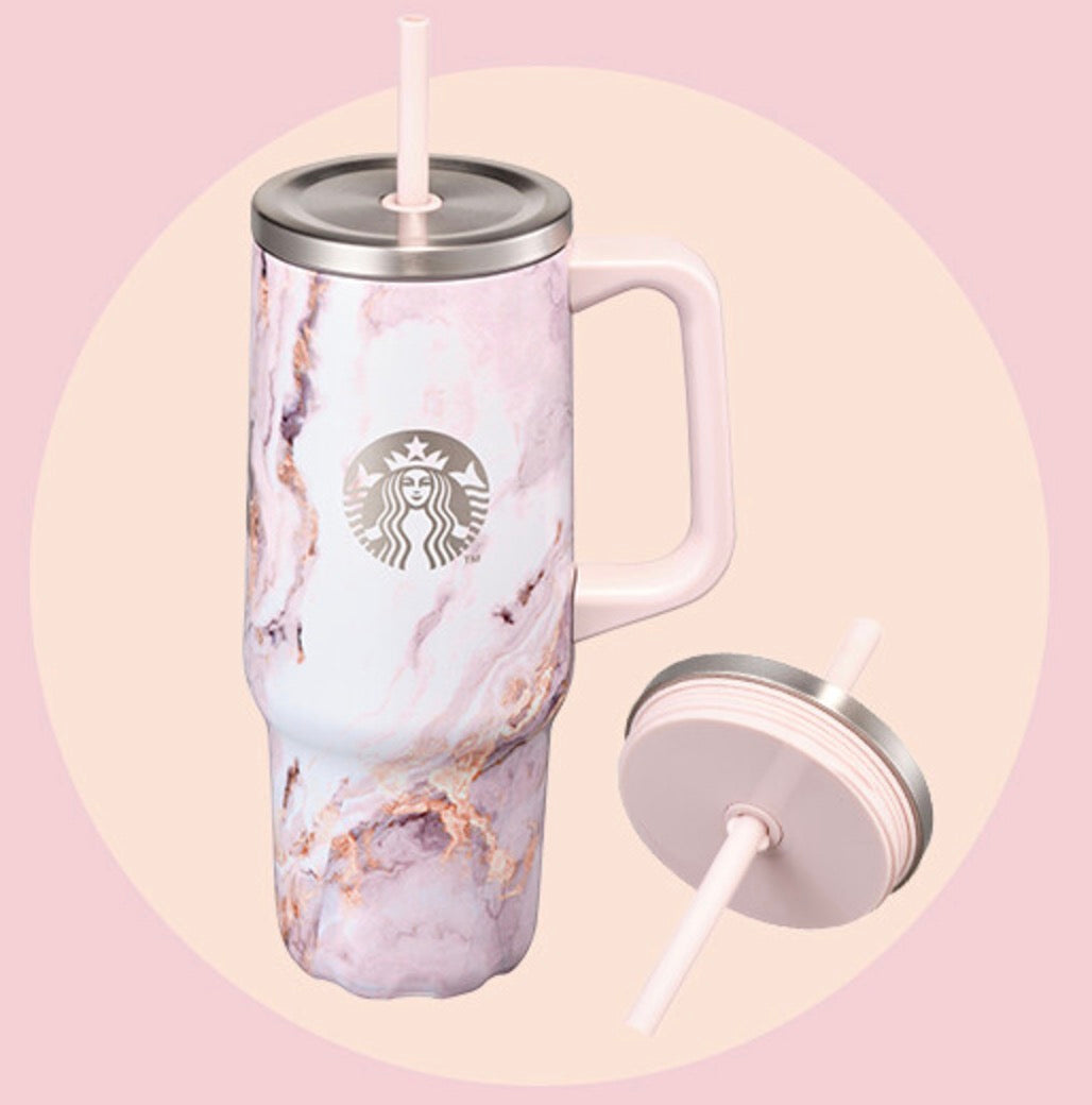 Starbucks Korea 2024 Swell Pink Marvel series handle Stainless steel cup 880ml