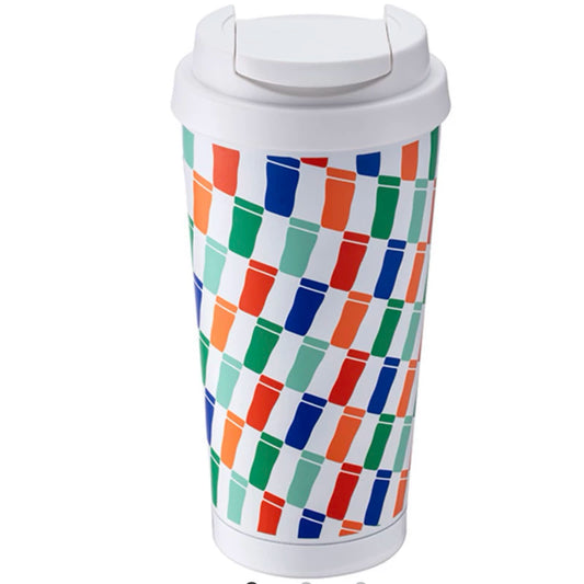 Starbucks 2025 x BEAMS Collaboration Series 473ml Checkered Flag Stainless Steel Cup