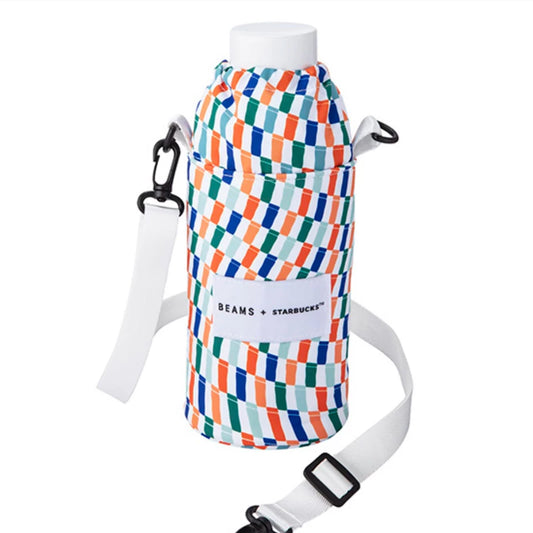 Starbucks 2025 x BEAMS Collaboration Series Checkered Flag Cup Bag