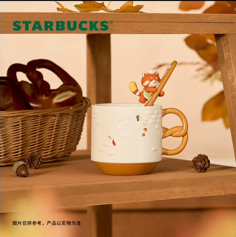 Starbucks China 2025 Bear Dessert House Series Mug with Mixing Spoon 385ml 13.55oz