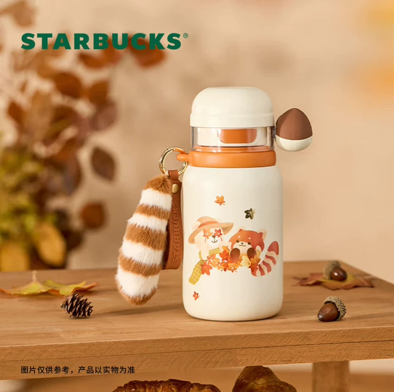 Starbucks China 2025 Bear Dessert House Series Stainless Steel Straw Cup with Pendant 545ml 19.18oz