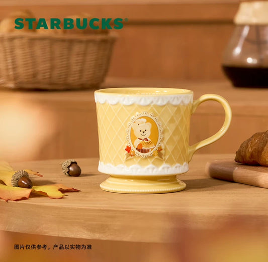 Starbucks China 2025 Bear Dessert House Series Waffle Bear Mug 355ml 12.49oz