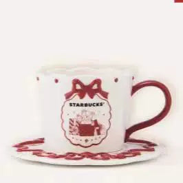 Starbucks China 2025 Christmas Heartbeat series 296ml mug and plate set