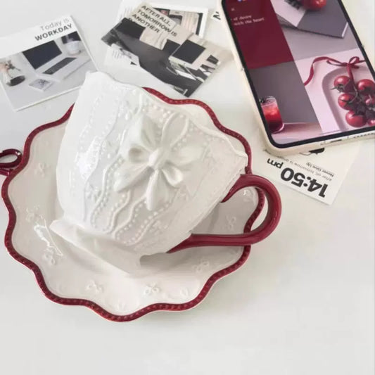 Starbucks China 2025 Christmas Heartbeat series 330ml mug and plate set