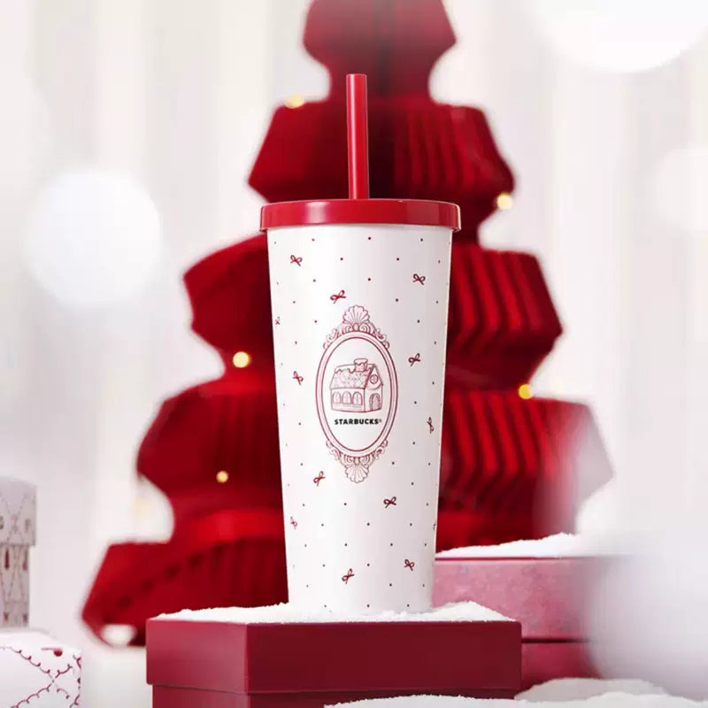 Starbucks China 2025 Christmas Heartbeat series 690ml straw cup