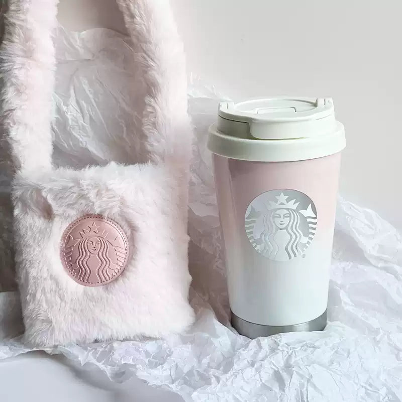 pre-order Starbucks China 2025 Christmas Sweet Pink Gradient Stainless Steel Tumbler cup with sleeve