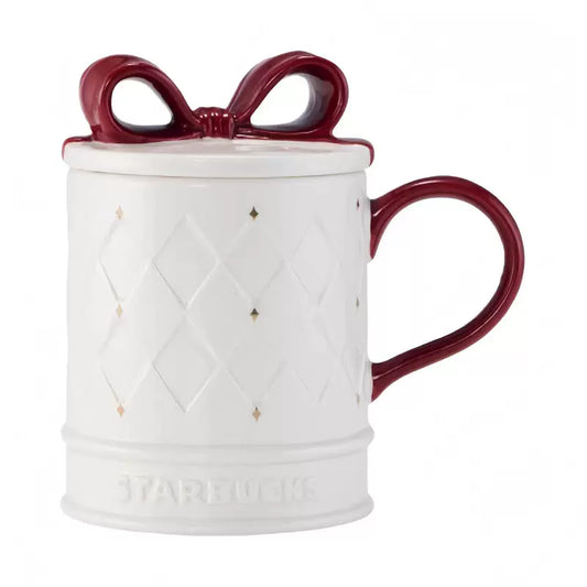 Starbucks China 2025 Christmas Warmth Series Bow Gift Box Mug 414ml