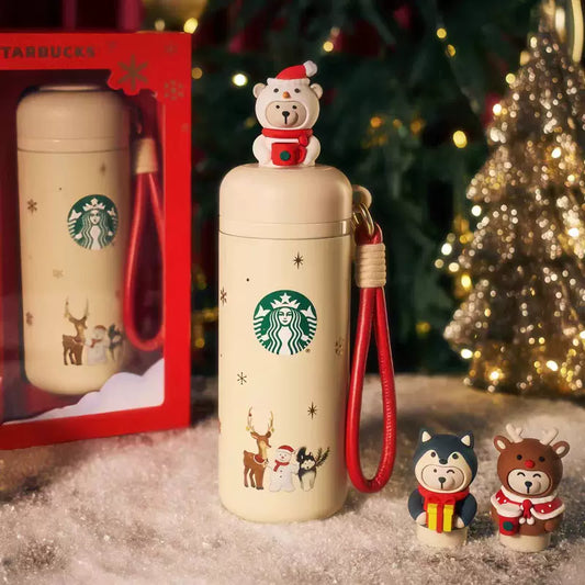 Starbucks China 2025 Christmas Warmth Series Holiday Gathering Stainless Steel Cup Gift Box